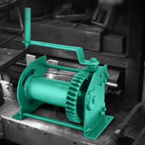 Worm gear winch machine